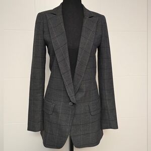 Smythe Long Notched Blazer - Gray